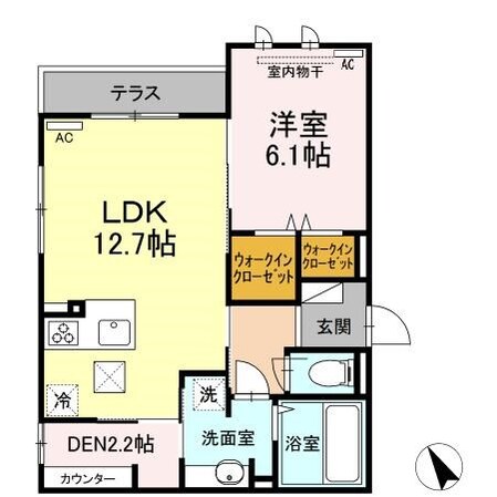 サンハイム己斐中Ⅲの物件間取画像